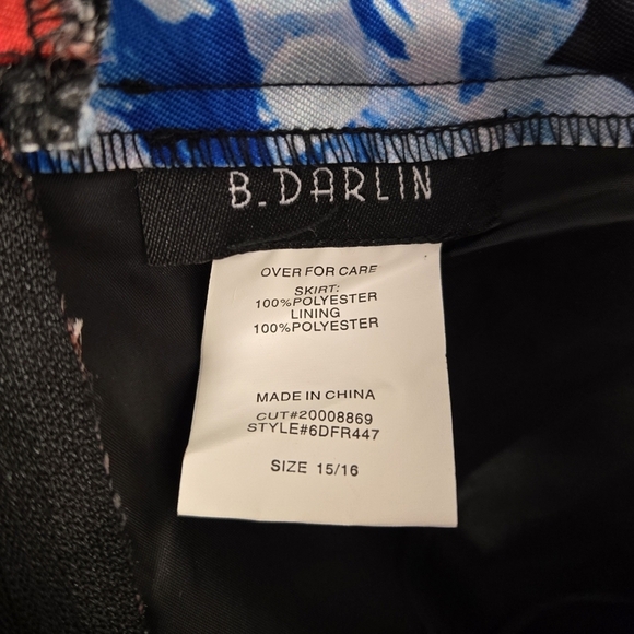 B Darlin Floral Print Two Piece Dress Set Black 15 / 16 - Picture 11 of 14